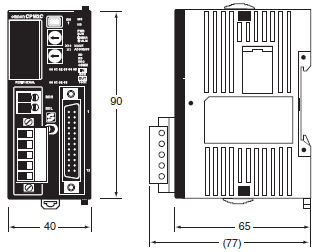 CPM2C-S1[]0C-DRT Programmable Slaves/Dimensions | OMRON Industrial ...