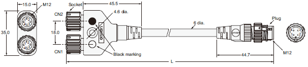 XS5[]-D Dimensions 32 