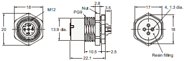 XS5[]-D Dimensions 41 