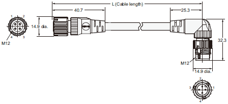 XS5[]-D Dimensions 4 