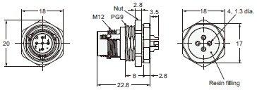 XS5[]-D Dimensions 51 
