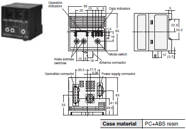 V680 Series Dimensions 37 