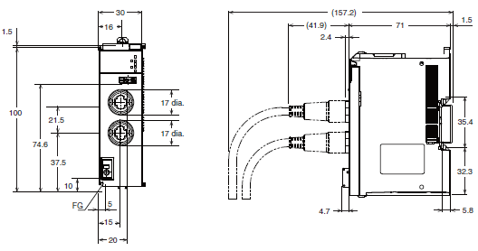 V680 Series Dimensions 30 