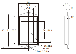 E3ZM-B Dimensions 8 