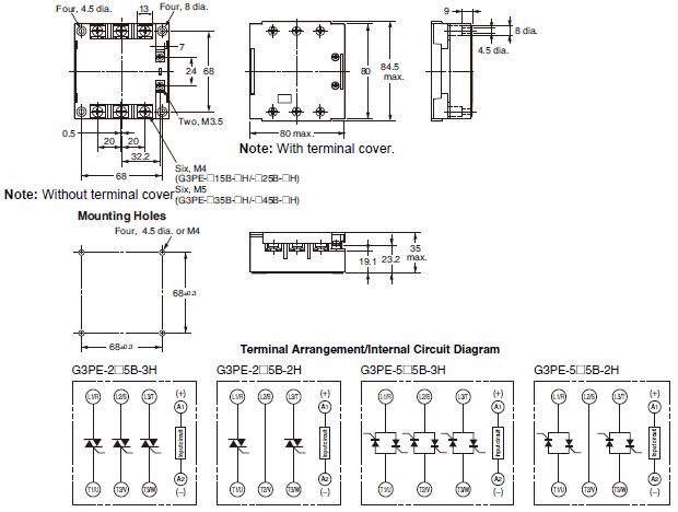 G3PE (Three-phase) Dimensions 11 