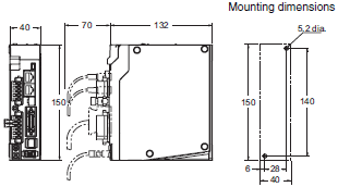 R88M-K, R88D-KN[]-ECT Dimensions 3 