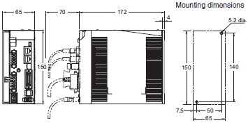 R88M-K, R88D-KN[]-ECT Dimensions 5 