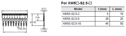 XW5T-S Dimensions 25 
