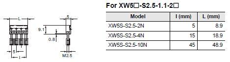 XW5T-S Dimensions 30 
