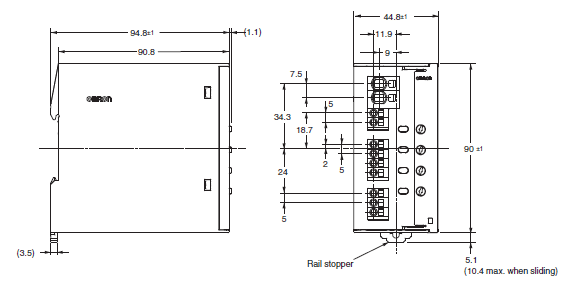 S8V-CP Dimensions 2 