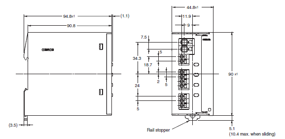 S8V-CP Dimensions 3 