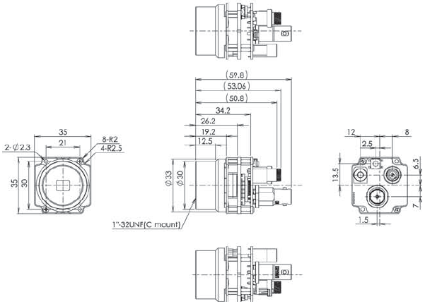 STC Series (HD-SDI HD Camera) Dimensions 3 