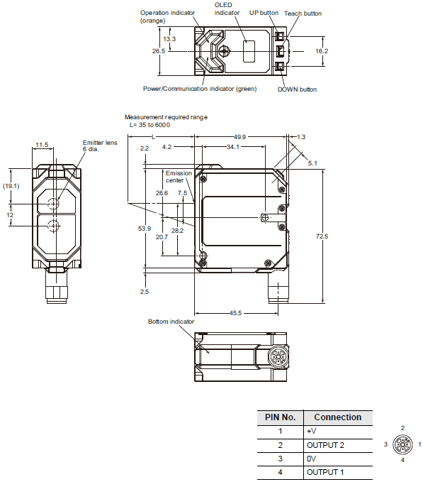 E3AS-HF Series Dimensions 7 