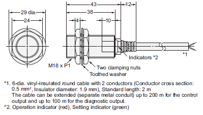 E2E DC 2-Wire (PUR Cable/Self-diagnosis Output), AC 2-Wire and AC/DC 2 ...