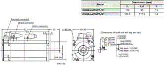 R88M-K, R88D-KN[]-ECT Dimensions 24 