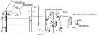 R88M-K, R88D-KN[]-ECT Dimensions 27 